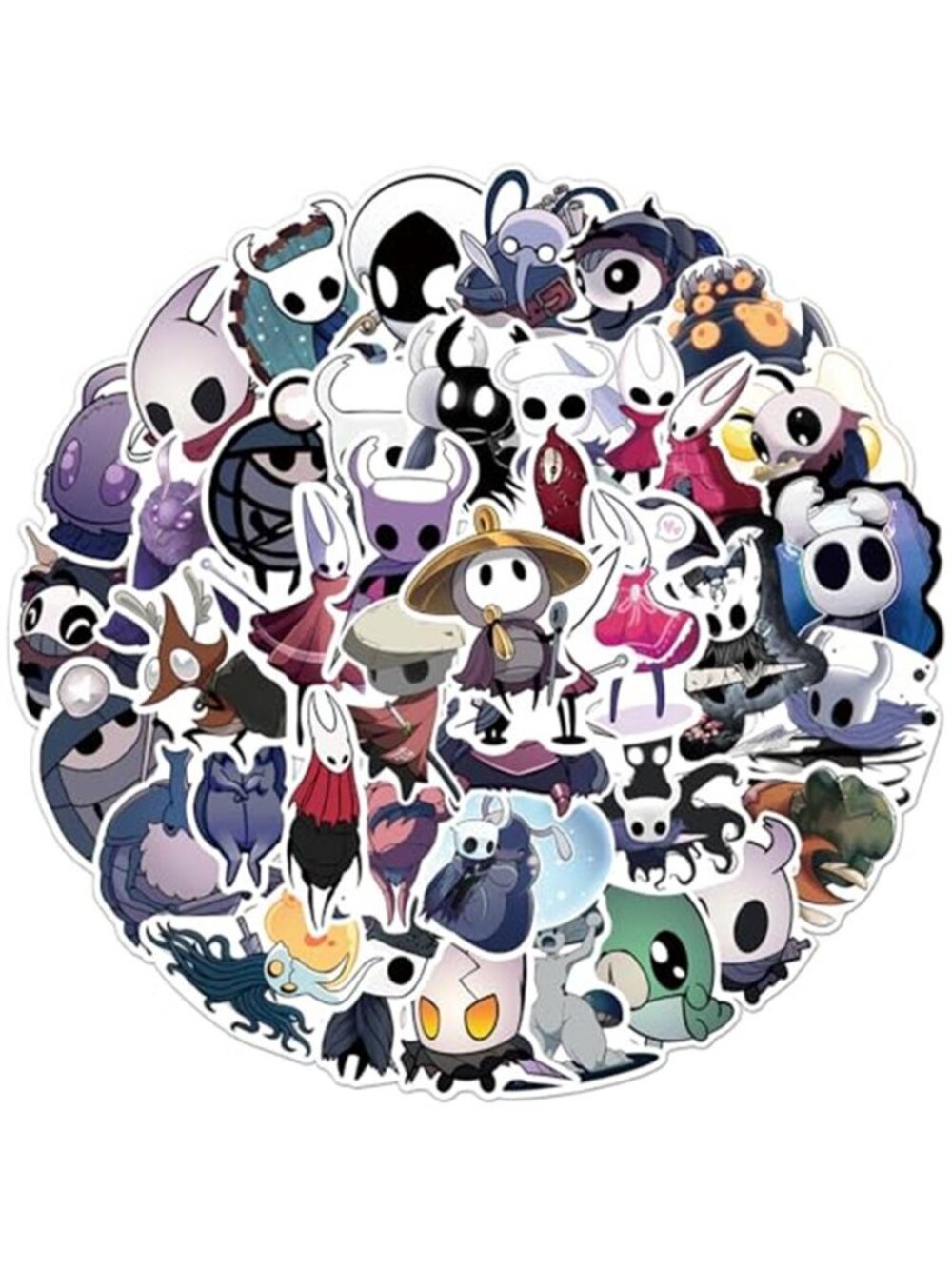50Pcs Hollow Knight Stickers Mixed Pack,Cartoon Characters Stickers Game